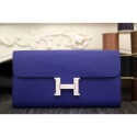 Replica Hermes Constance Wallet In Electric Blue Epsom Leather RS18052