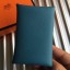 Luxury Hermes Blue Jean Epsom Calvi Card Holder Bag RS25712