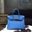 Hermes Birkin 30cm Taurillon Clemence Bag Handstitched, Mykonos 7Q RS04454