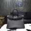 Hermes Birkin 35cm Epsom Calfskin Original Leather Bag Handstitched, Noir Black RS05050