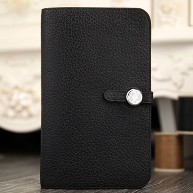 Fashion Hermes Dogon Combine Wallet In Black Leather RS13739