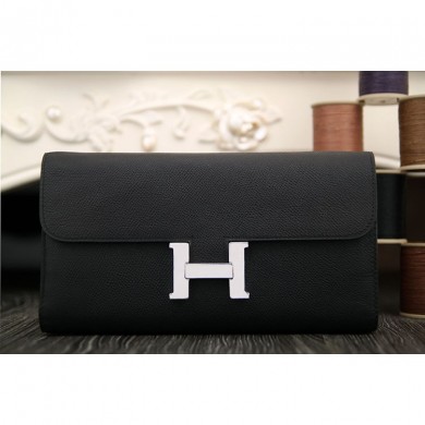 Hermes Constance Wallet In Black Epsom Leather RS06095