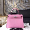 Best Hermes Birkin 25cm Lizard Skin Original Leather Bag Handstitched Palladium Hardware, Pink 5P RS12259