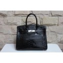 Best Hermes So Black Matte Alligator Crocodile Birkin 35cm Handstitched, So Black RS13552