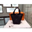 Copy Hermes Picotin 18cm Togo Palladium Hardware Machine Stitched, Black RS03485