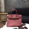 Hermes Birkin 30cm Togo Calfskin Bag Handstitched Gold Hardware, Rouge H CK55 RS03047