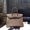 Hermes Birkin 30cm Togo Calfskin Bag Original Leather Hand Stitched, Etoupe CK18 RS19581