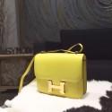 Hermes Constance 18cm Epsom Calfskin Original Leather Handstitched Gold Hardware, Soufre C9 RS08829