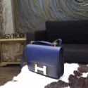 Hermes Constance 23cm Epsom Calfskin Original Leather Handstitched Gold Hardware, Blue Saphir 7K RS04970