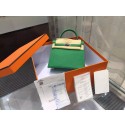 Hermes Kelly 25cm Epsom Calfskin Leather Palladium Hardware High Quality, Bambou RS09612