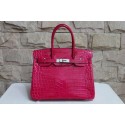 Hermes Matte Alligator Crocodile Birkin 35cm Gold Hardware Handstitched, Bougainvillier A5 RS08555