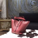 Hermes Picotin Lock Bag 18cm/22cm Taurillon Clemence Palladium Hardware Handstitched, Rouge H CK55 RS07787