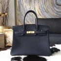 High Quality Replica Hermes Birkin 30cm Togo Calfskin Bag Handstitched Gold Hardware, Plomb CK76 RS03094