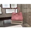 Imitation Luxury Hermes Garden Party TPM Buffalo Leather Palladium Hardware Top Hand Stitching, Pink RS09347