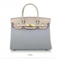 Replica Hermes Horseshoe Birkin Bi Color 30cm Togo Calfskin Handstitched, Gris Tourterelle CK81, Pink 5P RS19716