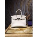 Replica High Quality Hermes Birkin 35cm Togo Calfskin Bag Handstitched Palladium Hardware, Blanc RS12473