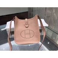 Hermes Evelyne Mini TPM Taurillon Clemence Palladium Hardware Handstitched High Quality, Gris Tourterelle CK81 RS17800