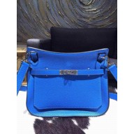 Imitation Hermes Jypsiere 28cm Gypsy Bag Bleu Hydra T7 Togo Palladium RS19220