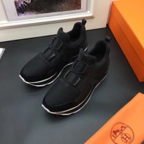 Luxury High Quality Replica Hermes Men Black Player Sneakers Shoes RS203215