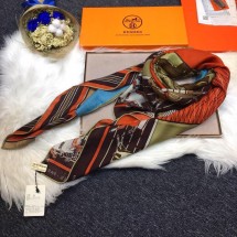 Hermes Silk Scarf Orange RS19529