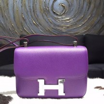 Designer Replica Hermes Constance 23cm Epsom Calfskin Original Leather Handstitched Palladium Hardware, Crocus 9W RS06472