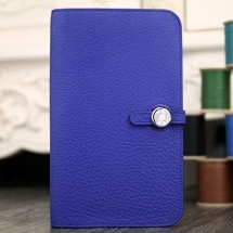 Fake Hermes Dogon Combine Wallet In Electric Blue Leather RS20790