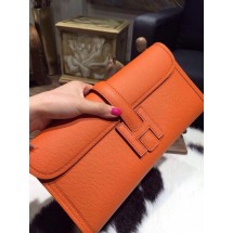 Hermes Jige Elan Clutch 29cm Epsom Calfskin Handstitched, Orange CK93 RS18785