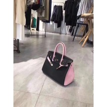 Replica Hermes Horseshoe Birkin 30cm Togo Calfskin Bag Handstitched Palladium Hardware, Pink 5P/Graphite RS04694