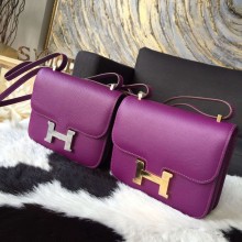 Fake Hermes Constance 19cm Epsom Calfskin Original Leather Handstitched, Anemone P9 RS03115