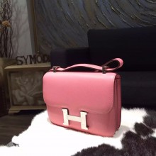 Hermes Constance 23cm Epsom Calfskin Original Leather Handstitched Palladium Hardware, Rose Confetti 1Q RS04052