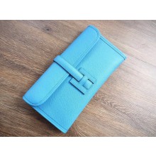 Hermes Jige Elan Clutch 29cm Epsom Calfskin Handstitched, Blue Paradies 2T RS13975