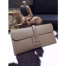 Hermes Jige Elan Clutch 29cm Epsom Calfskin Handstitched, Etoupe RS13425