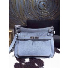 Hermes Jypsiere 28cm Gypsy Bag Bleu Lin J7 Togo Palladium RS12446