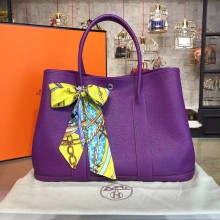 Replica Hermes Garden Party 36cm Togo Calfskin Leather Palladium Hardware High Quality, Ultraviolet RS21907