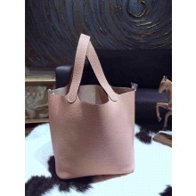 Top Hermes Picotin Lock Bag 22cm Taurillon Clemence Palladium Hardware Hand Stitched, Beige 1F RS13257