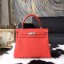 Best Hermes Autruche Ostrich Kelly 28cm Souple Retourne Bag Handstitched Palladium Hardware, Bougainvillier A5 RS19117