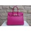 Hermes Autruche Ostrich Birkin 30cm Bag Handstitched Palladium Hardware, Bougainvillier A5 RS19758