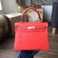 Hermes Autruche Ostrich Kelly 28cm Souple Retourne Bag Handstitched Palladium Hardware, Bougainvillier A5 RS01879