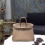 Hermes Birkin 25cm Epsom Calfskin Bag Handstitched Palladium Hardware, Etoupe CK18 RS10167