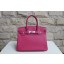 Hermes Birkin 25cm Lizard Skin Original Leather Bag Handstitched Silver Hardware, Fuschia Pink 5J RS01696