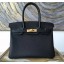 Hermes Birkin 25cm Togo Calfskin Bag Handstitched Gold Hardware, Black Noir RS02789