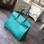 Hermes Birkin 30cm Autruche Ostrich Bag Palladium Hardware Handstitched, Vert Foret CC64 RS14679