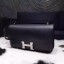 Hermes Constance Elan 23cm Epsom Calfskin Handstitched Palladium Hardware, Black RS20514