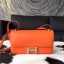 Hermes Constance Elan 23cm Swift Calfskin Handstitched Palladium Hardware, Orange CC93 RS15088