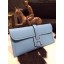 Hermes Jige Elan Clutch 29cm Epsom Calfskin Handstitched, Celeste 7N RS02770