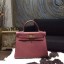 Hermes Kelly 28cm/32cm Togo Calfskin Original Leather Bag Handstitched, Rouge H CK55 RS00045