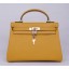 Hermes Kelly 32cm Togo Calfskin Bag Handstitched Gold Hardware, Jaune Poussin 1Z RS03199