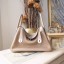 Hermes Lindy 26/30cm Taurillon Clemence Calfskin Bag Handstitched, Gris Touretelle CK81 RS13782