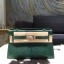 Hermes Mini Kelly Pochette 22cm Lizard Palladium Hardware, Vert Emeraude 6Q RS13376