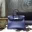 High Quality Fake Hermes Birkin 30cm Epsom Calfskin Bag Handstitched Palladium Hardware, Blue Saphir CK73 RS20083